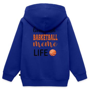 Meme Oma Von Basketballspieler Basketball Meme - Kinder Premium Organic Zip Hoodie - Royalblau - Hinten - AI Model Kid Male (0cm)