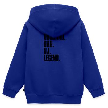 Husband Dad DJ Legend - elektronisch - Kinder Premium Organic Zip Hoodie - Royalblau - Hinten - AI Model Kid Male (0cm)