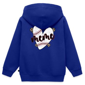 Meme Oma Eines Baseballspieler Baseball Meme - Kinder Premium Organic Zip Hoodie - Royalblau - Hinten - AI Model Kid Male (0cm)