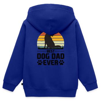 Hunde Haustier Hundebesitzer Hundefreund Pfote - Kinder Premium Organic Zip Hoodie - Royalblau - Hinten - AI Model Kid Male (0cm)