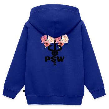 Sozialbetreuer Persönlicher Betreuer Hilfsperson - Kinder Premium Organic Zip Hoodie - Royalblau - Hinten - AI Model Kid Male (0cm)