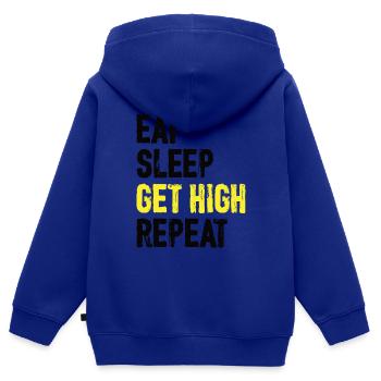 Holz Kettensäge Holzfäller Holzarbeiter Klettern - Kinder Premium Organic Zip Hoodie - Royalblau - Hinten - AI Model Kid Male (0cm)