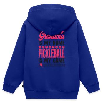 Pickleball Grandma Grandma Is My - Kinder Premium Organic Zip Hoodie - Royalblau - Hinten - AI Model Kid Male (0cm)