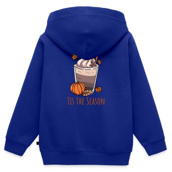 Coffee lovers autumn - Kids Premium Organic Zip-up Hoodie - royal blue - Back - AI Model Kid Male (0cm)