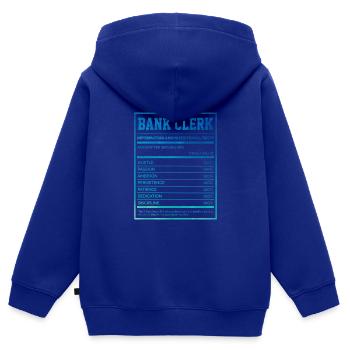 Bank Clerk Information And Nutritional Facts Bookk - Kinder Premium Organic Zip Hoodie - Royalblau - Hinten - AI Model Kid Male (0cm)