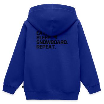 Snowboard Winter Skihütte Sport Schnee Snowboarder - Kinder Premium Organic Zip Hoodie - Royalblau - Hinten - AI Model Kid Male (0cm)