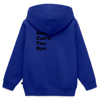 Entschuldigung, Ich Kann Nicht Verabschieden - Tee - Kinder Premium Organic Zip Hoodie - Royalblau - Hinten - AI Model Kid Male (0cm)