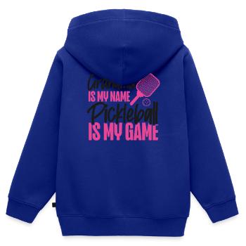 Pickleball Grandma Grandma Is My - Kinder Premium Organic Zip Hoodie - Royalblau - Hinten - AI Model Kid Male (0cm)