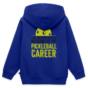 Pickleball This Job Thing Sure Is - Kids Premium Organic Zip-up Hoodie - royal blue - Back - AI Model Kid Male (0cm)