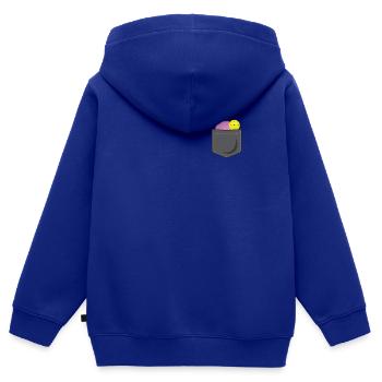 Pickleball Pocket - Kinder Premium Organic Zip Hoodie - Royalblau - Hinten - AI Model Kid Male (0cm)