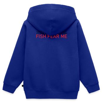 Therapie Angeln See Karpfen Angler Fischer Köder - Kinder Premium Organic Zip Hoodie - Royalblau - Hinten - AI Model Kid Male (0cm)