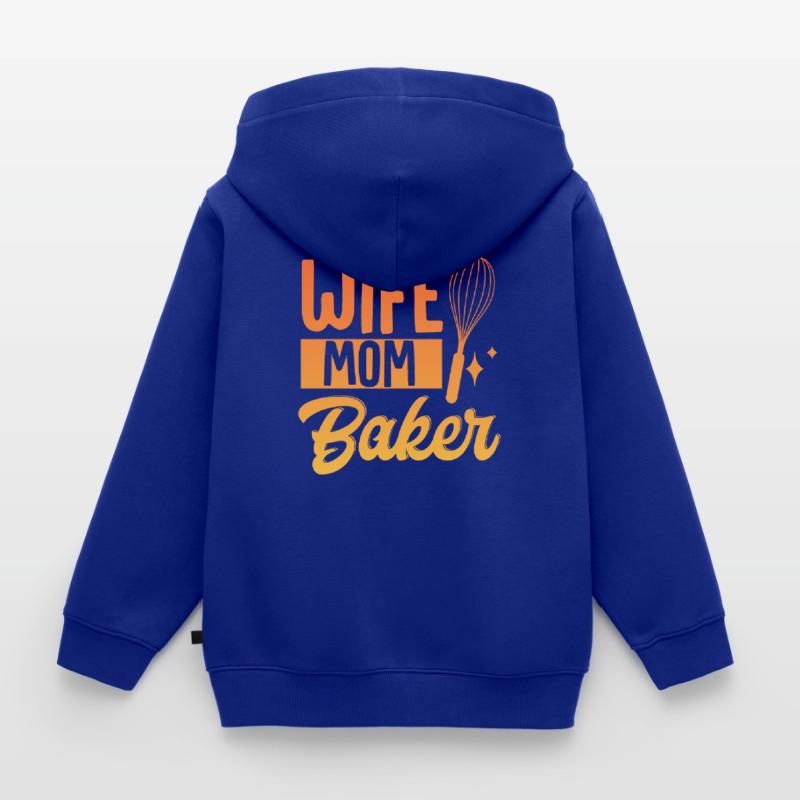 Bäcker Mama Mutter Backen Ehefrau Mama Bäcker Mutt Kinder Premium Organic Zip Hoodie