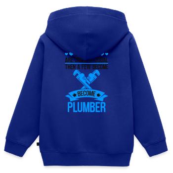 Pipe installation Pipe installer pipes - Kids Premium Organic Zip-up Hoodie - royal blue - Back - AI Model Kid Male (0cm)