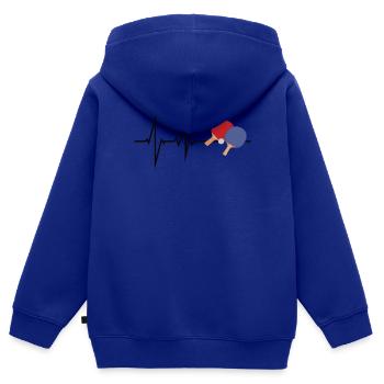 Tischtennis Zubehör Pingpong Motiv - Kinder Premium Organic Zip Hoodie - Royalblau - Hinten - AI Model Kid Male (0cm)