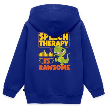 Speech Therapist Therapy Assistant - Kinder Premium Organic Zip Hoodie - Royalblau - Hinten - AI Model Kid Male (0cm)