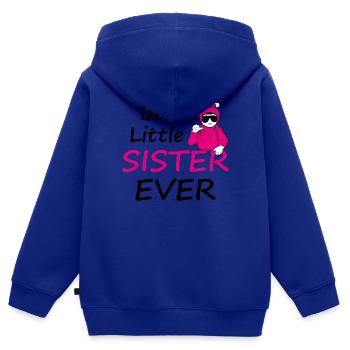 Beste kleine Schwester aller Zeiten - Kinder Premium Organic Zip Hoodie - Royalblau - Hinten - AI Model Kid Male (0cm)