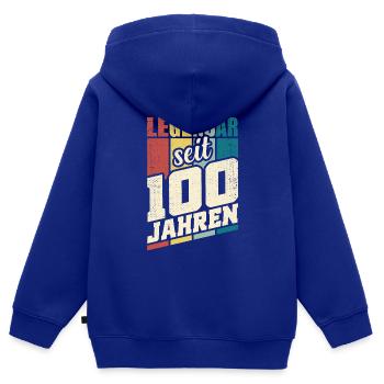 100. Geburtstag Legendär Seit 100 Jahren Hundert - Kinder Premium Organic Zip Hoodie - Royalblau - Hinten - AI Model Kid Male (0cm)