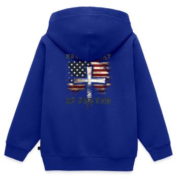 National Day Of Prayer - Kinder Premium Organic Zip Hoodie - Royalblau - Hinten - AI Model Kid Male (0cm)