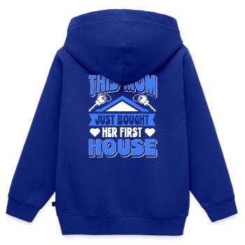 Hausbesitzerin Mama This Mom Bought Her First Haus - Kinder Premium Organic Zip Hoodie - Royalblau - Hinten - AI Model Kid Male (0cm)