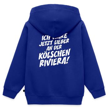 Kölsche Riviera Kölle Kölsch Kölner Karneval Köln - Kinder Premium Organic Zip Hoodie - Royalblau - Hinten - AI Model Kid Male (0cm)