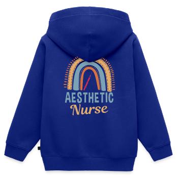Infirmière esthétique Rainbow - Sweat Premium à capuche zippé enfant bio - bleu roi - Dos - AI Model Kid Male (0cm)