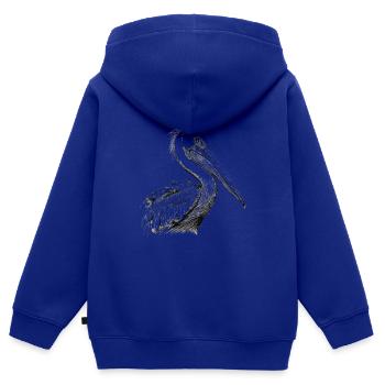 Pelican - Kids Premium Organic Zip-up Hoodie - royal blue - Back - AI Model Kid Male (0cm)