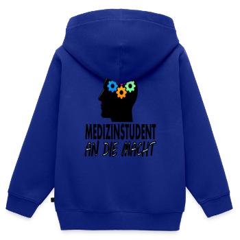 Medizinstudent Medizin studieren Geschenk - Kinder Premium Organic Zip Hoodie - Royalblau - Hinten - AI Model Kid Male (0cm)