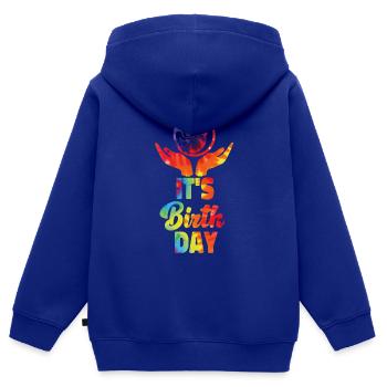 LD Labour And Delivery Nurse - Kids Premium Organic Zip-up Hoodie - royal blue - Back - AI Model Kid Male (0cm)