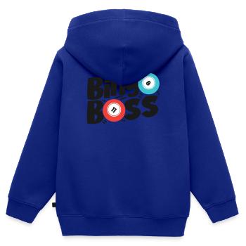 Bingo Joueur Bingo - Sweat Premium à capuche zippé enfant bio - bleu roi - Dos - AI Model Kid Male (0cm)