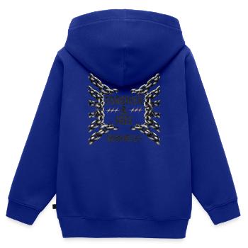 Vergeben und Frei Römer 8:1 Gesprengte Ketten - Kinder Premium Organic Zip Hoodie - Royalblau - Hinten - AI Model Kid Male (0cm)