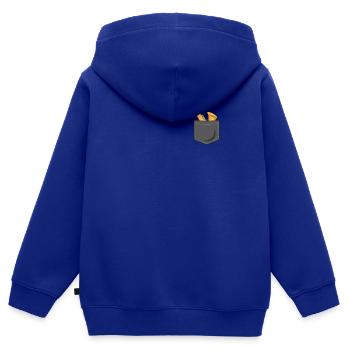 Saxophone Pocket - Kinder Premium Organic Zip Hoodie - Royalblau - Hinten - AI Model Kid Male (0cm)