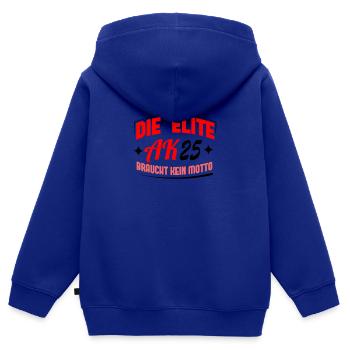 Abschlussklasse 2025 Schulabschluss Abitur Matura - Kinder Premium Organic Zip Hoodie - Royalblau - Hinten - AI Model Kid Male (0cm)