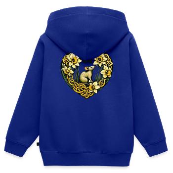 Nagetier-Liebe - Kinder Premium Organic Zip Hoodie - Royalblau - Hinten - AI Model Kid Male (0cm)