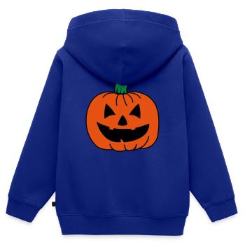 kuerbis 02 - Kinder Premium Organic Zip Hoodie - Royalblau - Hinten - AI Model Kid Male (0cm)