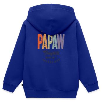 Mens It's a Papa Thing Funny Dad Opa - Kinder Premium Organic Zip Hoodie - Royalblau - Hinten - AI Model Kid Male (0cm)