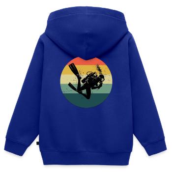 Free Dive Herren Scuba Diver Damen Diver - Kinder Premium Organic Zip Hoodie - Royalblau - Hinten - AI Model Kid Male (0cm)