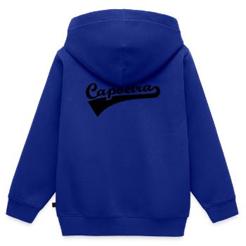 Capoeira - Sweat Premium à capuche zippé enfant bio - bleu roi - Dos - AI Model Kid Male (0cm)