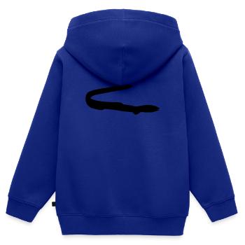 Fisch Aal - Kinder Premium Organic Zip Hoodie - Royalblau - Hinten - AI Model Kid Male (0cm)