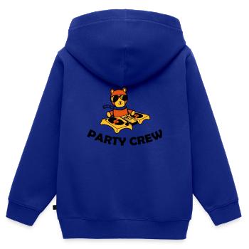 party crew - Kinder Premium Organic Zip Hoodie - Royalblau - Hinten - AI Model Kid Male (0cm)