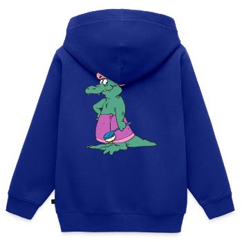 bad bath badewanne bathtube shower dusche3 - Kinder Premium Organic Zip Hoodie - Royalblau - Hinten - AI Model Kid Male (0cm)
