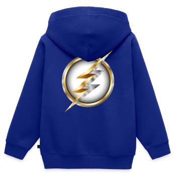Blitz - Kinder Premium Organic Zip Hoodie - Royalblau - Hinten - AI Model Kid Male (0cm)