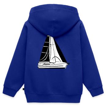 Segeln Segelsport Segelschiff Segler Segelboot - Kinder Premium Organic Zip Hoodie - Royalblau - Hinten - AI Model Kid Male (0cm)