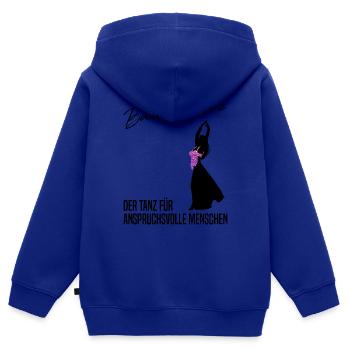 Sinnliche Bewegung - Der anspruchsvolle Bauchtanz - Kinder Premium Organic Zip Hoodie - Royalblau - Hinten - AI Model Kid Male (0cm)