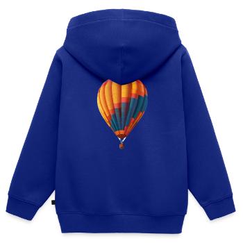 Bunte Ballons Schweben Im Heißen Aufwind - Kinder Premium Organic Zip Hoodie - Royalblau - Hinten - AI Model Kid Male (0cm)