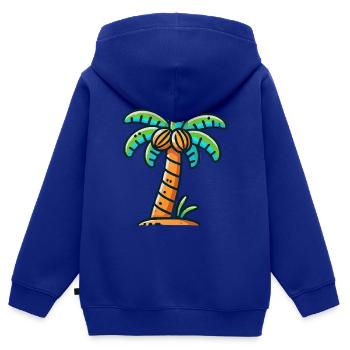 palme - Kinder Premium Organic Zip Hoodie - Royalblau - Hinten - AI Model Kid Male (0cm)