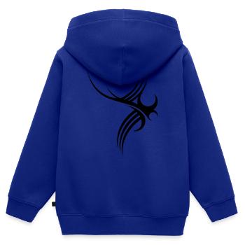 Tribal - Kinder Premium Organic Zip Hoodie - Royalblau - Hinten - AI Model Kid Male (0cm)
