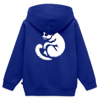 Loris Slowlori Silhouette Mammal - Kids Premium Organic Zip-up Hoodie - royal blue - Back - AI Model Kid Male (0cm)