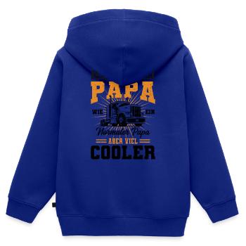 LKW Fahrer - Kinder Premium Organic Zip Hoodie - Royalblau - Hinten - AI Model Kid Male (0cm)