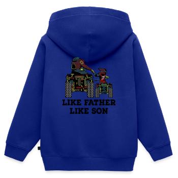 Quad - Kinder Premium Organic Zip Hoodie - Royalblau - Hinten - AI Model Kid Male (0cm)