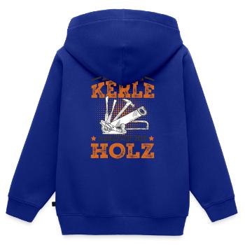 Tischler - Kinder Premium Organic Zip Hoodie - Royalblau - Hinten - AI Model Kid Male (0cm)